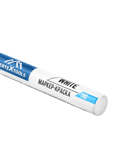 Маркер-краска строительный белый Vertextools 0020-01