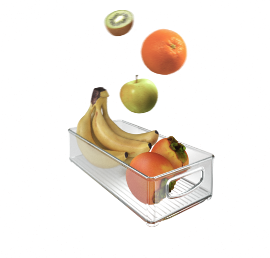 Емкость для холодильника 1 отсек Delinia LM 15.2x7.5x31.23 см пластик цвет прозрачный
