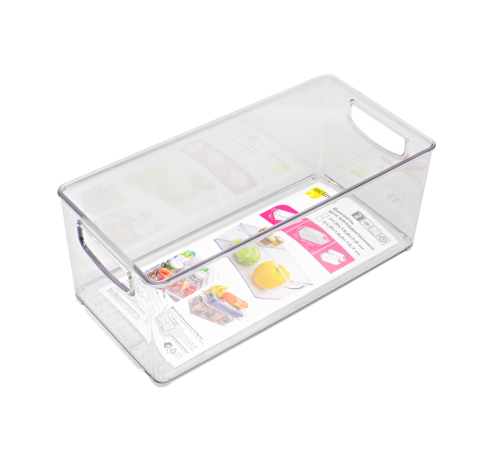 Емкость для холодильника 1 отсек Delinia LM 15.2x12.7x31.23 см пластик цвет прозрачный