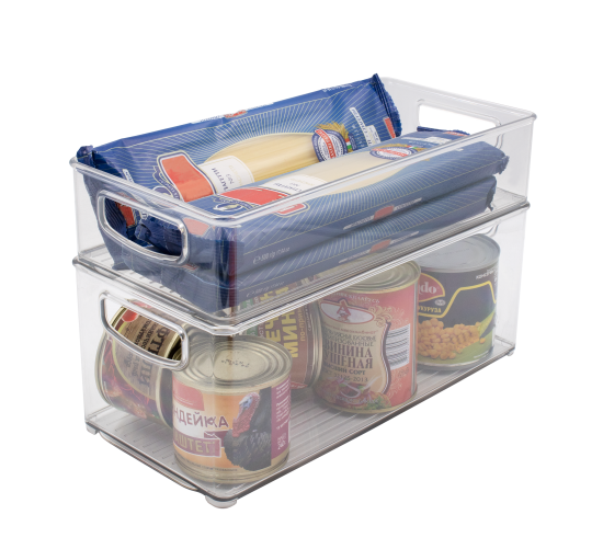 Емкость для холодильника 1 отсек Delinia LM 15.2x12.7x31.23 см пластик цвет прозрачный