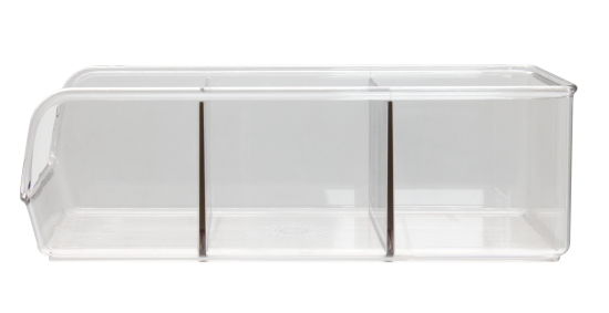 Органайзер 1 отсек Delinia LM 13.91x8.89x27.89 см пластик цвет прозрачный