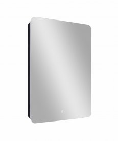 Шкаф зеркальный подвесной Perfect с подсветкой 56x85 см цвет черный