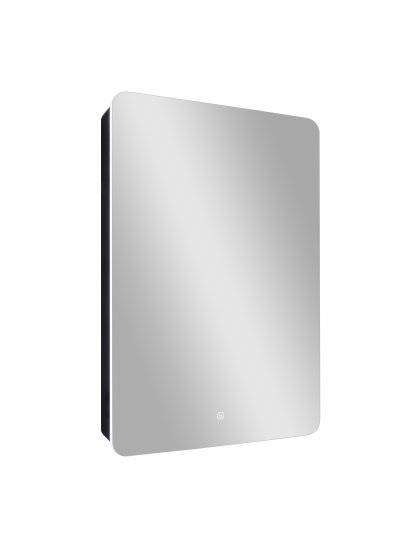 Шкаф зеркальный подвесной Perfect с подсветкой 56x85 см цвет черный