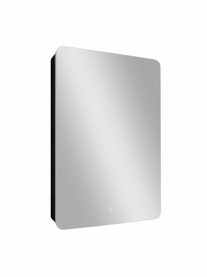 Шкаф зеркальный подвесной Perfect с подсветкой 56x85 см цвет черный
