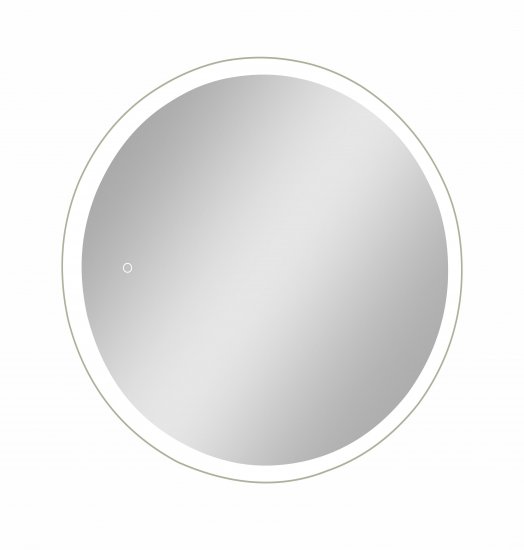Шкаф зеркальный подвесной Time с подсветкой 70x70 см цвет белый