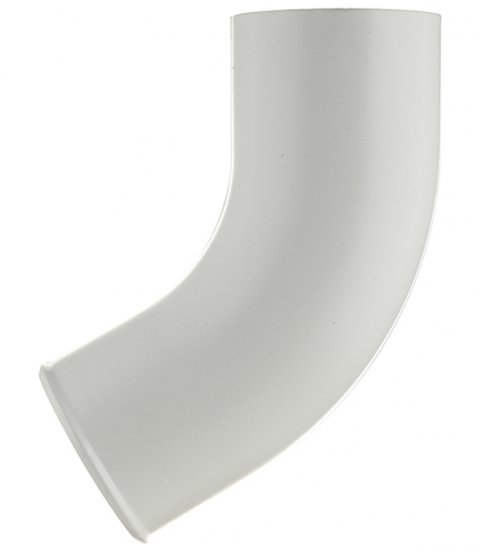 Колено стока Grand Line металлическое d90 мм белое RAL 9003
