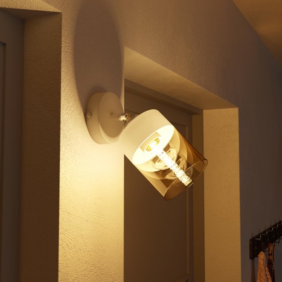 Настенный светильник Inspire Amber 1xE27 46 Вт цвет белый