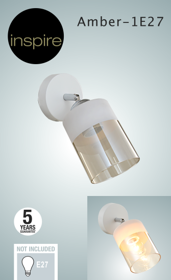 Настенный светильник Inspire Amber 1xE27 46 Вт цвет белый