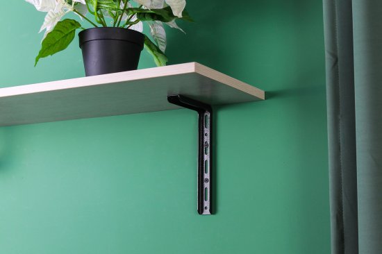 Кронштейн Larvij Modern1 12x18 см сталь нагрузка до 40 кг цвет чёрный