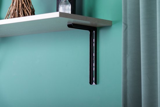 Кронштейн Larvij Modern1 12x18 см сталь нагрузка до 40 кг цвет чёрный