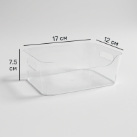 Корзина для хранения Scandi 17x7.5x12 см полипропилен цвет прозрачный