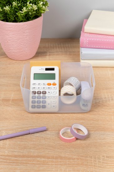 Корзина для хранения Scandi 17x7.5x12 см полипропилен цвет прозрачный