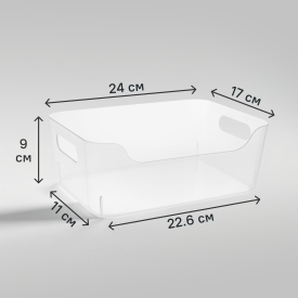 Корзина для хранения Scandi 24x9x17 см полипропилен цвет прозрачный