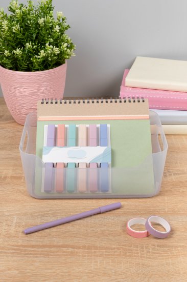 Корзина для хранения Scandi 24x9x17 см полипропилен цвет прозрачный