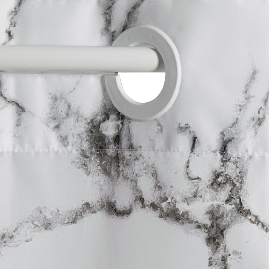 Штора для ванной Vidage Агатти 180x200 см полиэстер цвет белый