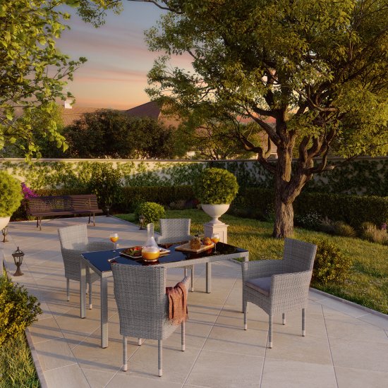 Кресло Naterial Davos 59x57x88 см алюминий цвет серый