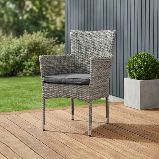 Кресло Naterial Davos 59x57x88 см алюминий цвет серый