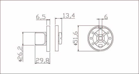 Накладка фиксатор Edson EDS-WC-R2 цвет никель