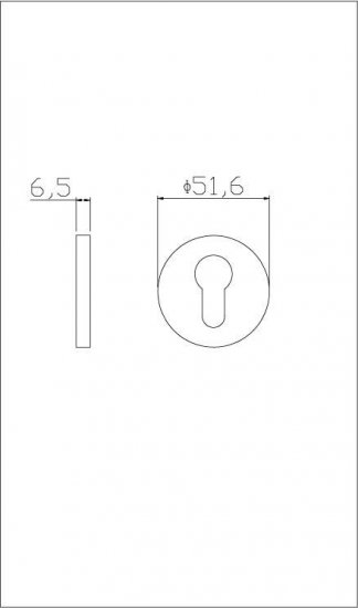 Накладка на цилиндр Edson EDS-SC-R2 ø54 мм цвет хром