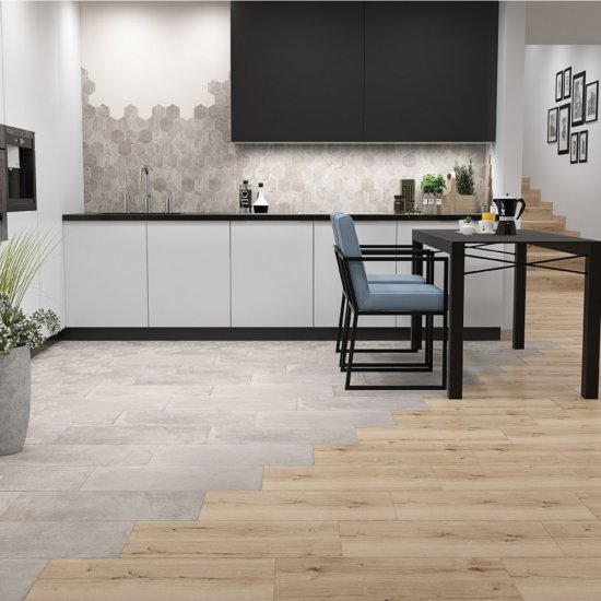 Керамогранит ступень Cersanit Lofthouse серый 598х297х7,5 мм