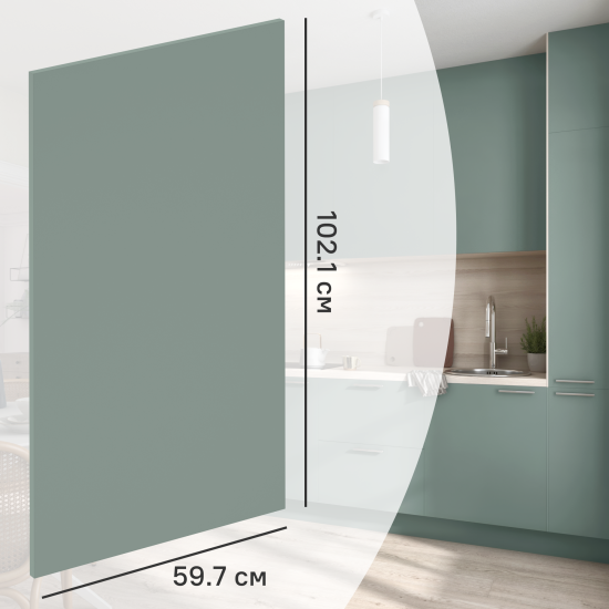 Фасад кухонного шкафа София 59.7x102.1 см DELINIA ID ЛДСП цвет зеленый