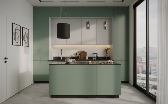 Фальшпанель для кухонного шкафа София грин 58x214.4 см Delinia ID ЛДСП цвет зеленый