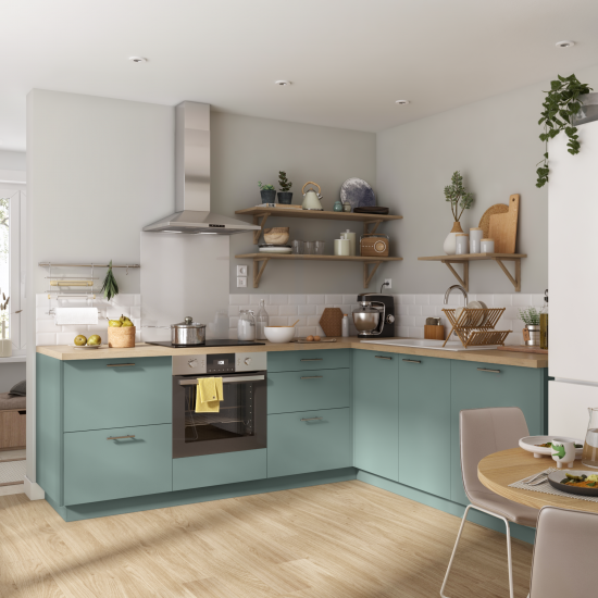 Фальшпанель для кухонного шкафа София грин 58x214.4 см Delinia ID ЛДСП цвет зеленый