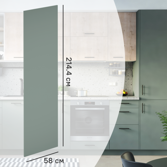 Фальшпанель для кухонного шкафа София грин 58x214.4 см Delinia ID ЛДСП цвет зеленый