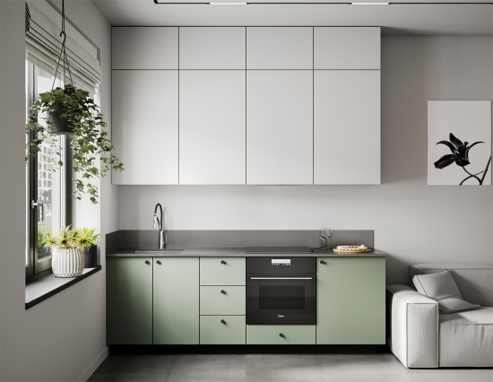 Фальшпанель для кухонного шкафа София грин 37x102.4 см Delinia ID ЛДСП цвет зеленый