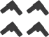 Уголок ПВХ серый (4шт.)