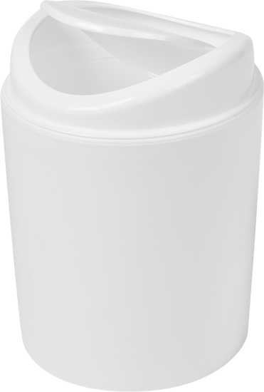 Контейнер для мусора 1 л с крышкой цвет белый