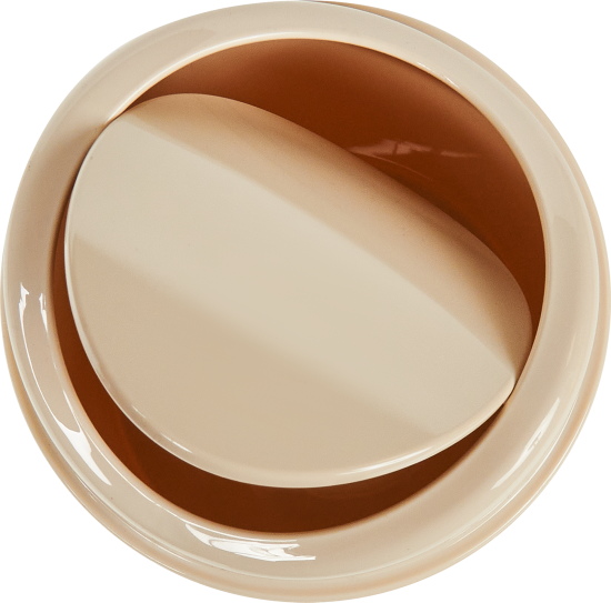 Контейнер для мусора 1 л с крышкой цвет бежевый