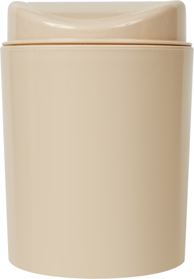 Контейнер для мусора 1 л с крышкой цвет бежевый