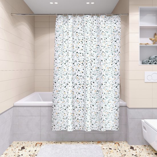 Штора для ванной Lemer Terrazzo 180x200 см полиэстер цвет мультиколор