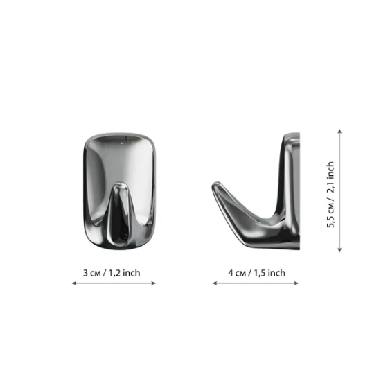 Крючок для ванной комнаты Lemer Elegia одинарный нержавеющая сталь цвет хром