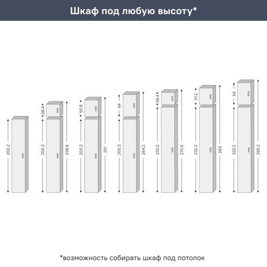 Каркас шкафа Лион 60x232.2x54.5 см ЛДСП цвет дуб комано с петлями