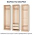 Каркас шкафа Лион 60x232.2x54.5 см ЛДСП цвет дуб комано с петлями