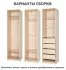 Каркас шкафа Лион 60x232.2x41.7 см ЛДСП цвет дуб комано с петлями