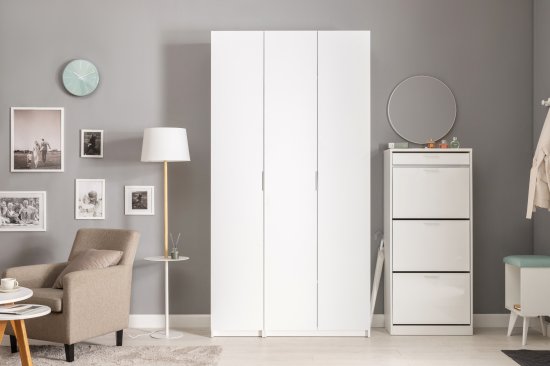 Каркас шкафа Лион 40x232.2x54.5 см ЛДСП цвет белый с петлями