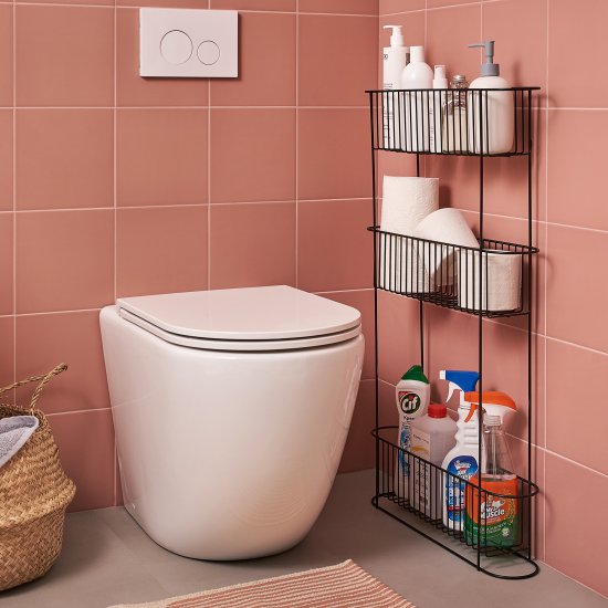 Стеллаж для ванной ЧМЗ Minima 501-009-14 прямой трехъярусный 11.3x48.6x84.5 см цвет черный