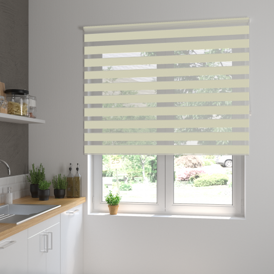 Штора рулонная день-ночь Inspire Peter 180x175 см экрю