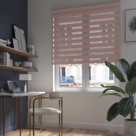 Штора рулонная день-ночь Inspire Peter 140x175 см сиреневая