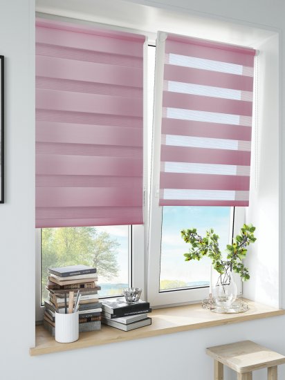 Штора рулонная день-ночь Inspire Peter 140x175 см сиреневая