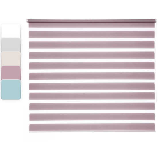 Штора рулонная день-ночь Inspire Peter 140x175 см сиреневая