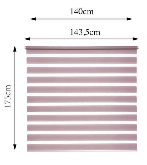 Штора рулонная день-ночь Inspire Peter 140x175 см сиреневая