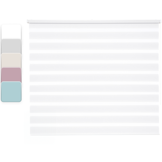 Штора рулонная день-ночь Inspire Peter 160x175 см белая