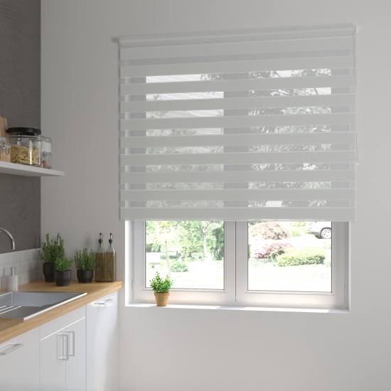 Штора рулонная день-ночь Inspire Peter 140x175 см светло-серая