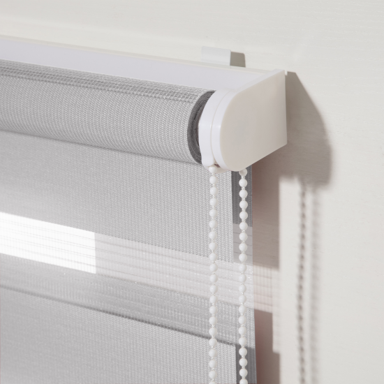 Штора рулонная день-ночь Inspire Peter 140x175 см светло-серая