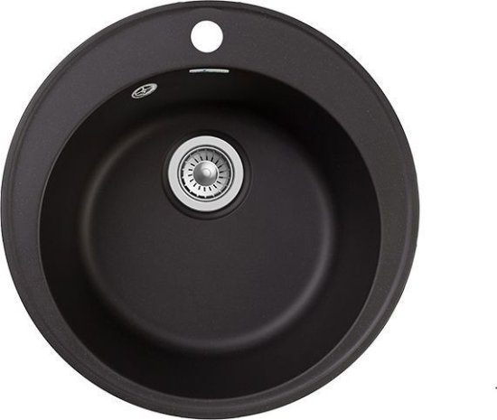 Мойка для кухни врезная Granfest Quarz GF-Z-08 47.9x47.9 см глубина чаши 18 см кварц цвет чёрный