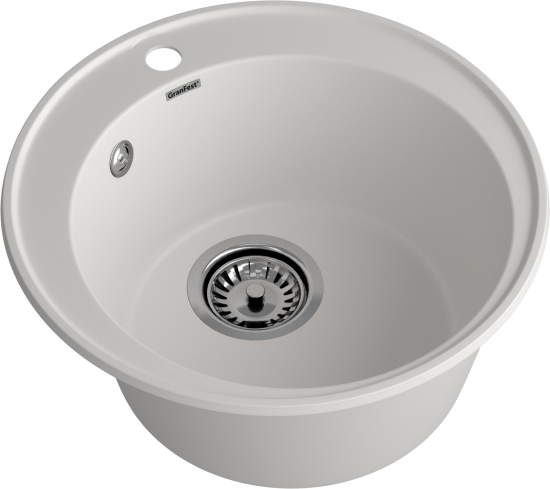 Мойка для кухни врезная Granfest Quarz GF-08 47.9x47.9 см глубина чаши 18 см кварц цвет белый